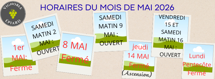 HORAIRES D OUVERTURE MAI 2026